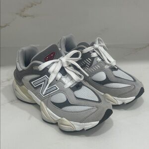 New Balance Gray, White and Black Kids Sneakers